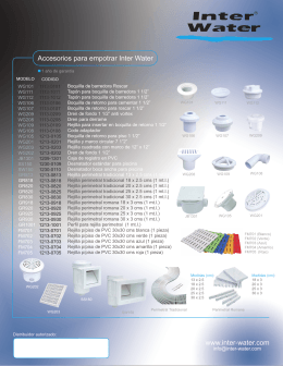 Accesorios de Empotrar Inter Water, descarga el folleto