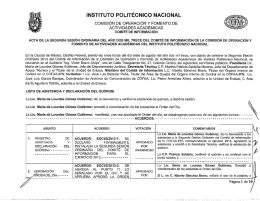 Segunda Sesión Ordinaria. - cofaa -- ipn