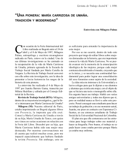 Revista de Trabajo Social N.˚° 1. 1998. “UNA PIONERA : MARÍA