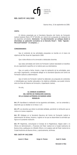 Res CACFJ Nº 042