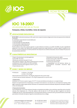 FT LEVURE IOC 18-2007 (ES) - Institut Oenologique de Champagne