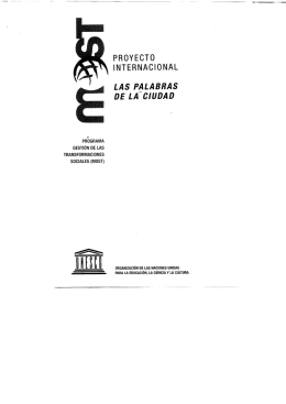 Las Palabras de la ciudad - unesdoc