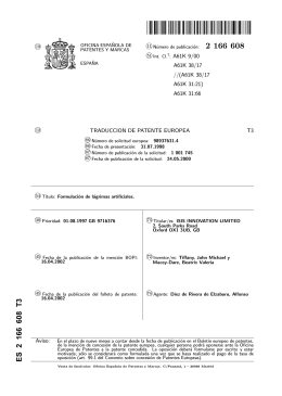 FORMULACION DE LAGRIMA ARTIFICIAL(ES2166608)