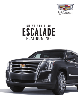 Descarga el Catálogo Escalade Platinum 2015