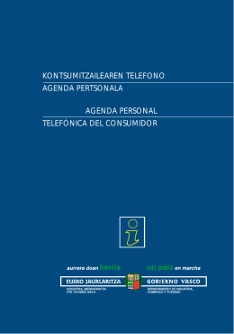 AGENDA PERSONAL TELEFÓNICA DEL CONSUMIDOR