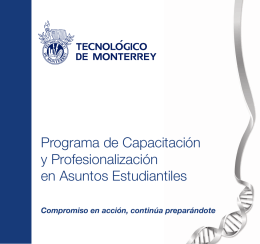 Programa de Capacitación y Profesionalización en Asuntos
