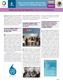 Informe de Actividades Internacionales