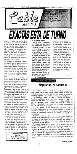 Cable semanal - Biblioteca Digital de la Facultad de Ciencias