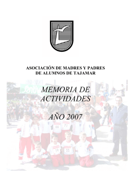 MEMORIA DE ACTIVIDADES AÑO 2007