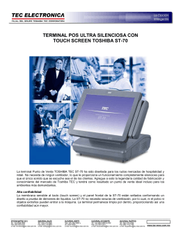 terminal pos ultra silenciosa con touch screen toshiba st-70