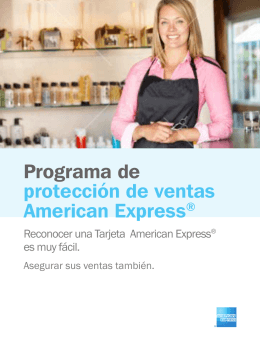 Programa de protección de ventas American Express®