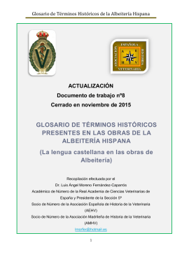 Glosario de Términos Históricos de la Albeitería Hispana