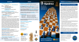 Folleto del Festival - festival internacional de ajedrez bali