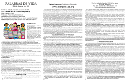 PALABRAS DE VIDA - Evangelio123.org