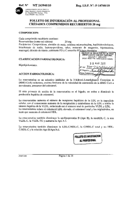 Ref. N° MT "243940/10 Reg. ISP N°: F-14760/10