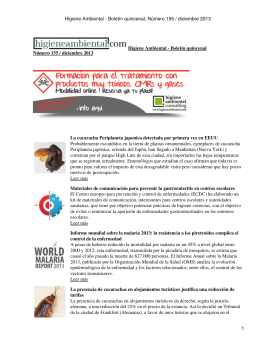 Higiene Ambiental - Boletín quincenal, Número 155 / diciembre 2013