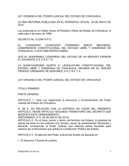 ley orgánica del poder judicial del estado de chihuahua última