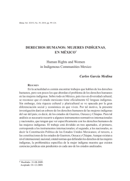 DERECHOS HUMANOS: MUJERES INDÍGENAS, EN MÉXICO