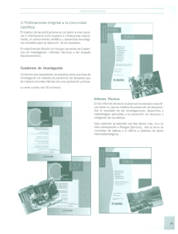 c) Publicaciones dirigidas a la comunidad científica
