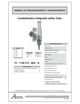 - Caudalímetro integrado estilo Tubo - metro integr