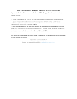 CEDO Boletín Electrónico, 2012 julio: ¡¡¡El Verano de Sonora