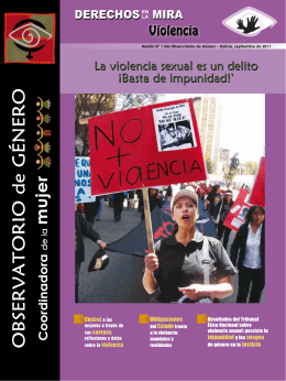 Boletín Violencia No 1 - Coordinadora de la Mujer