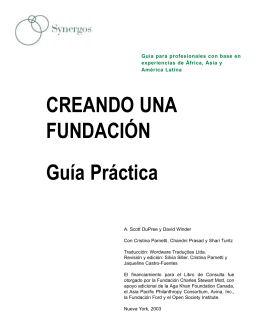 Creando Una Fundación: Guía Práctica para Profesionales