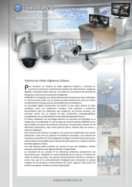 Sistema de Vídeo Vigilancia Urbana