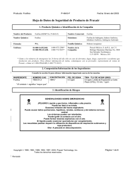 Fosfina HDS (Hoja de Datos de Seguridad) P-4643-F