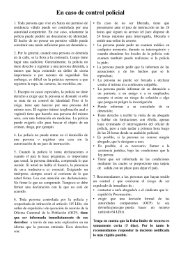 En caso de control policial