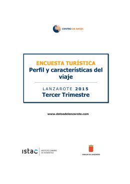 Encuesta turística de Lanzarote 2015 (III trimestre)