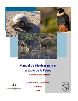 Manual de Técnicas para el estudio de la Fauna