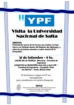 Visita la Universidad Nacional de Salta