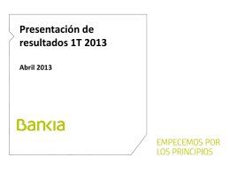 Presentación de resultados 1T 2013
