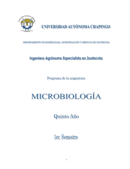 Microbiología (T y P) - Universidad Autónoma Chapingo