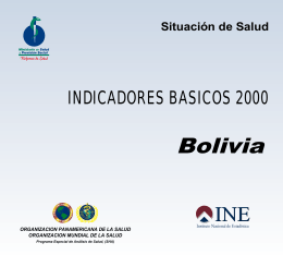 Organización Panamericana de la Salud. Bolivia