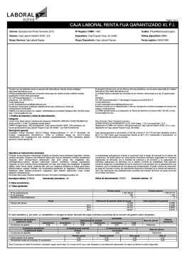 CAJA LABORAL RENTA FIJA GARANTIZADO XI, F.I.