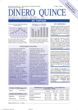 Dinero Quince – 14/10/2002 – N° 249
