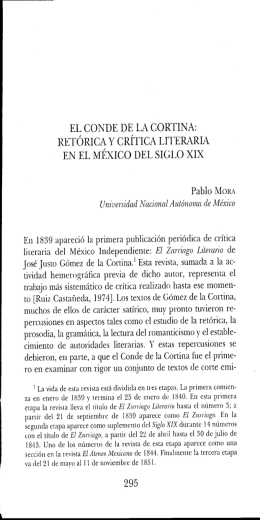 retorica y critica literaria en el méxico del siglo xix