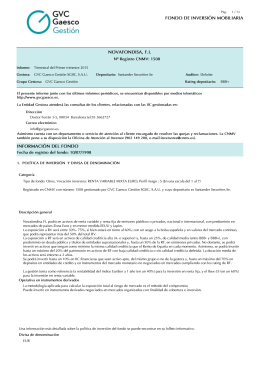 fondo de inversión mobiliaria novafondisa, fi información del fondo