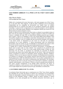 LOS FERROCARRILES Y LA PESCA EN EL PAÍS VASCO