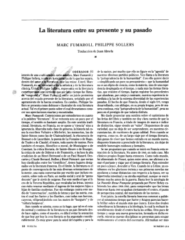 La literatura entre su presente y su pasado