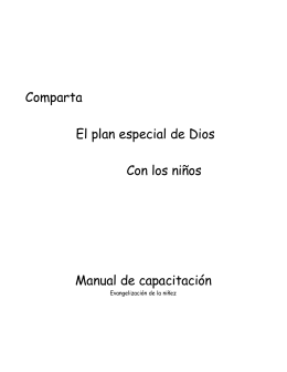 Comparta El plan especial de Dios Con los niños Manual de