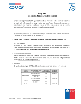 Folleto Programa de Innovación Tecnológica Empresarial