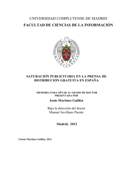 Saturación publicitaria en la prensa de - E