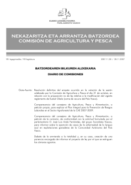 nekazaritza eta arrantza batzordea comisión de agricultura y pesca