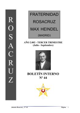 Nº 44 - Fraternidad Rosacruz Max Heindel de Madrid