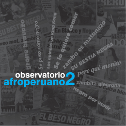Observatorio Afroperuano: Reporte Analítico 2011-2014