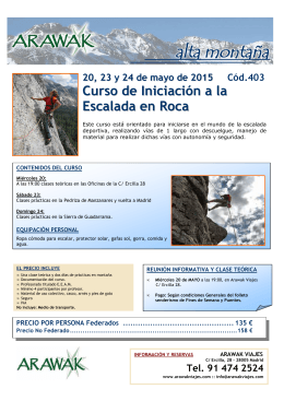 403Curso Escalada en Roca Mayo 2015