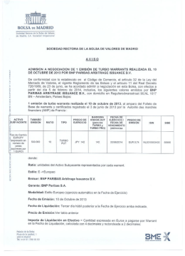 BÜLSA DE MADRID - Sociedad de Bolsas